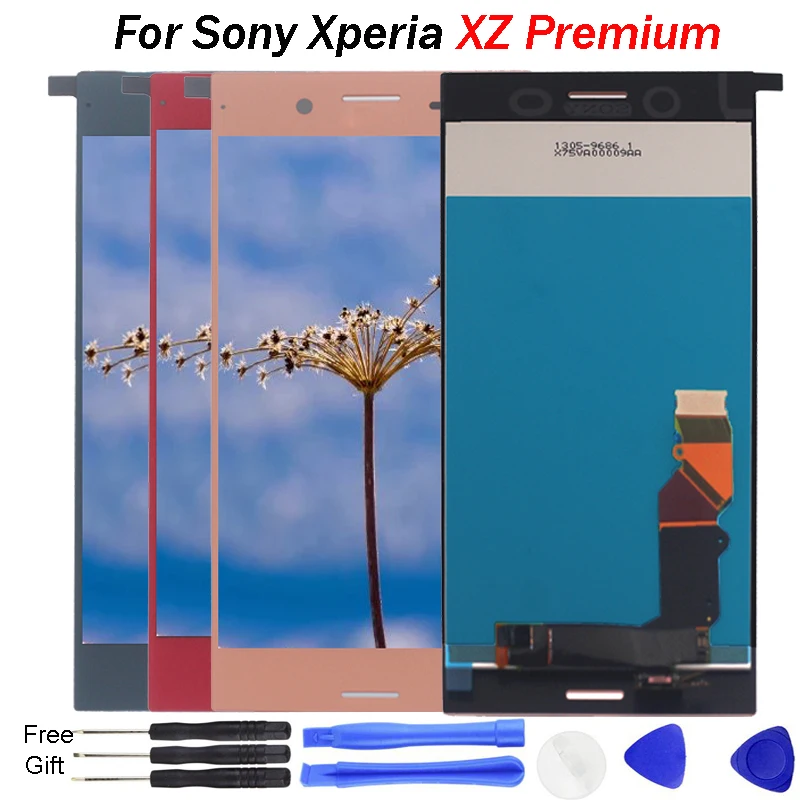 Дисплей LCD с сенсорным экраном и сборкой дигитайзера для замены на SONY Xperia XZ Premium G8141 G8142.