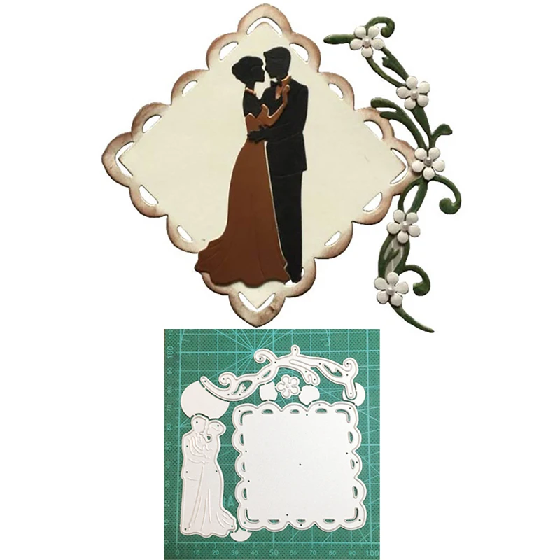 Ремесленные штампы металлические пара фона рамка скрапбукинг бумажный нож форма