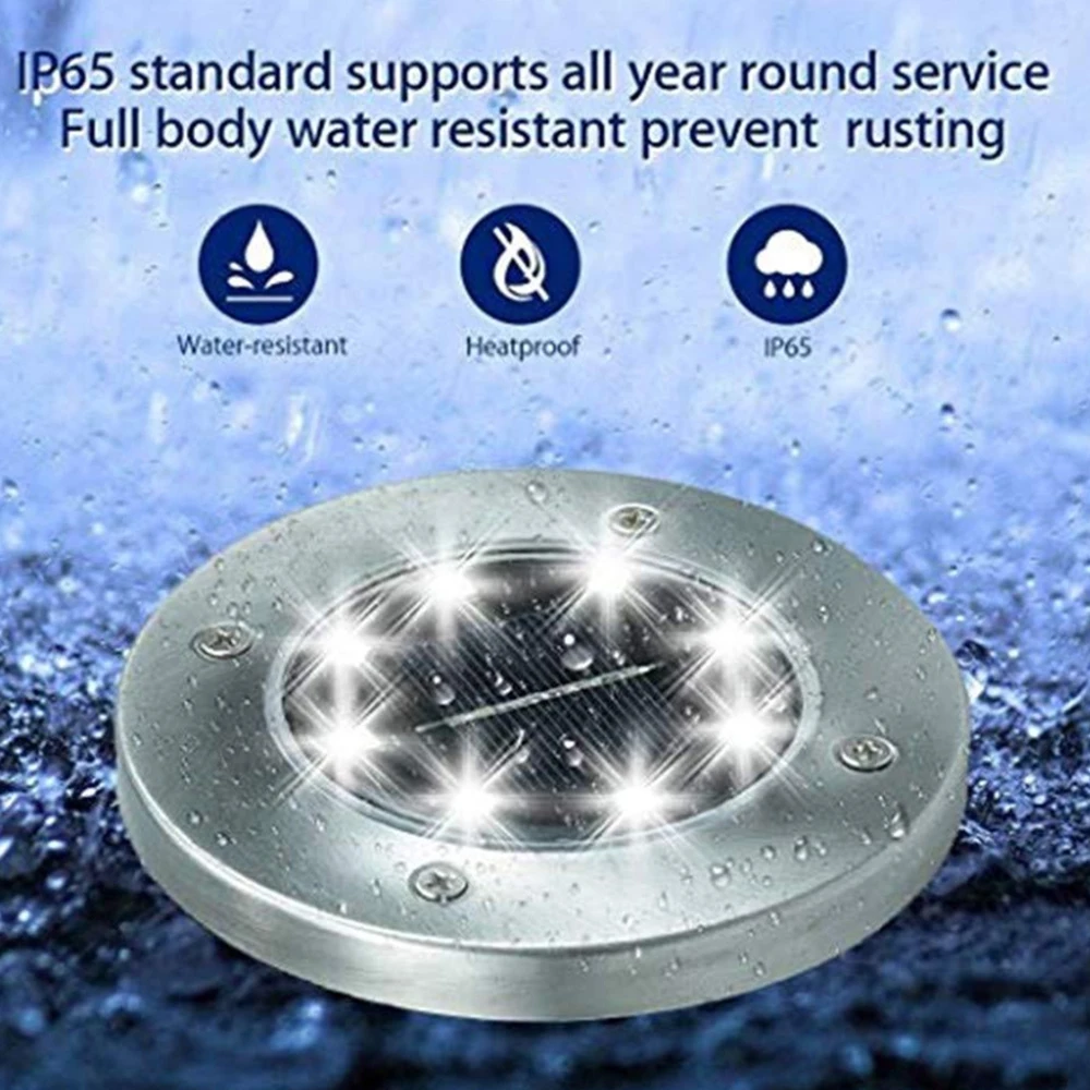 Водонепроницаемый Напольный СВЕТОДИОДНЫЙ светильник на солнечной батарее