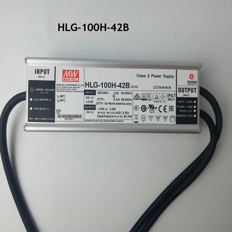 Meanwell Диммируемый 100 Вт 240 Вт 320 Вт драйвер HLG-100H-42B HLG-240H-36B, ELG-200H-42B LPC-60-1400 импульсный источник питания, APV-12-12 ou