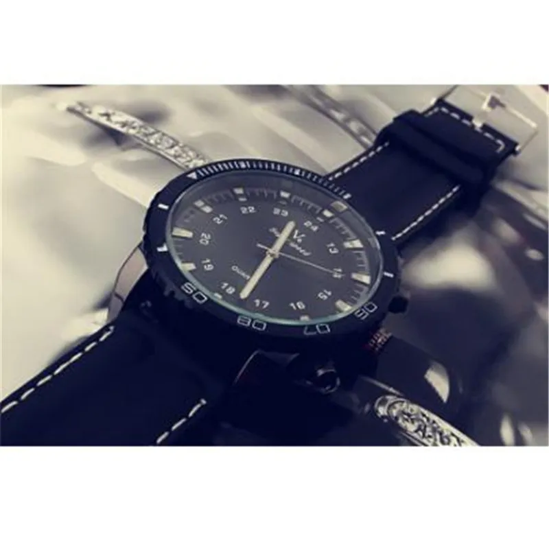 Мужские наручные часы V6 в стиле милитари корейские модные с большим циферблатом