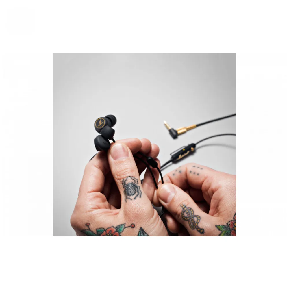 Наушники проводные Marshall Mode EQ черные с золотом (1.2м микрофоном)|Наушники и