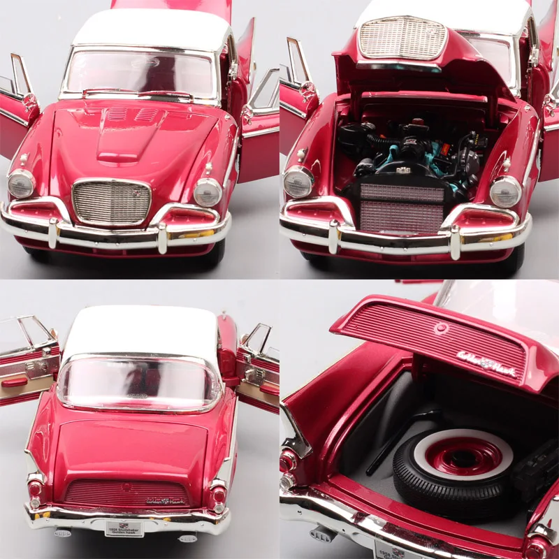 1:18 большой винтажный роскошный Studebaker Golden Hawk 1957 Diecasts &amp Toy Vehicles Модель весы