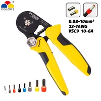 crimping pliers tools vsc9 10 6a 0 08 16mm2 23 7awg for tube type needle type terminal manual adjustable tools