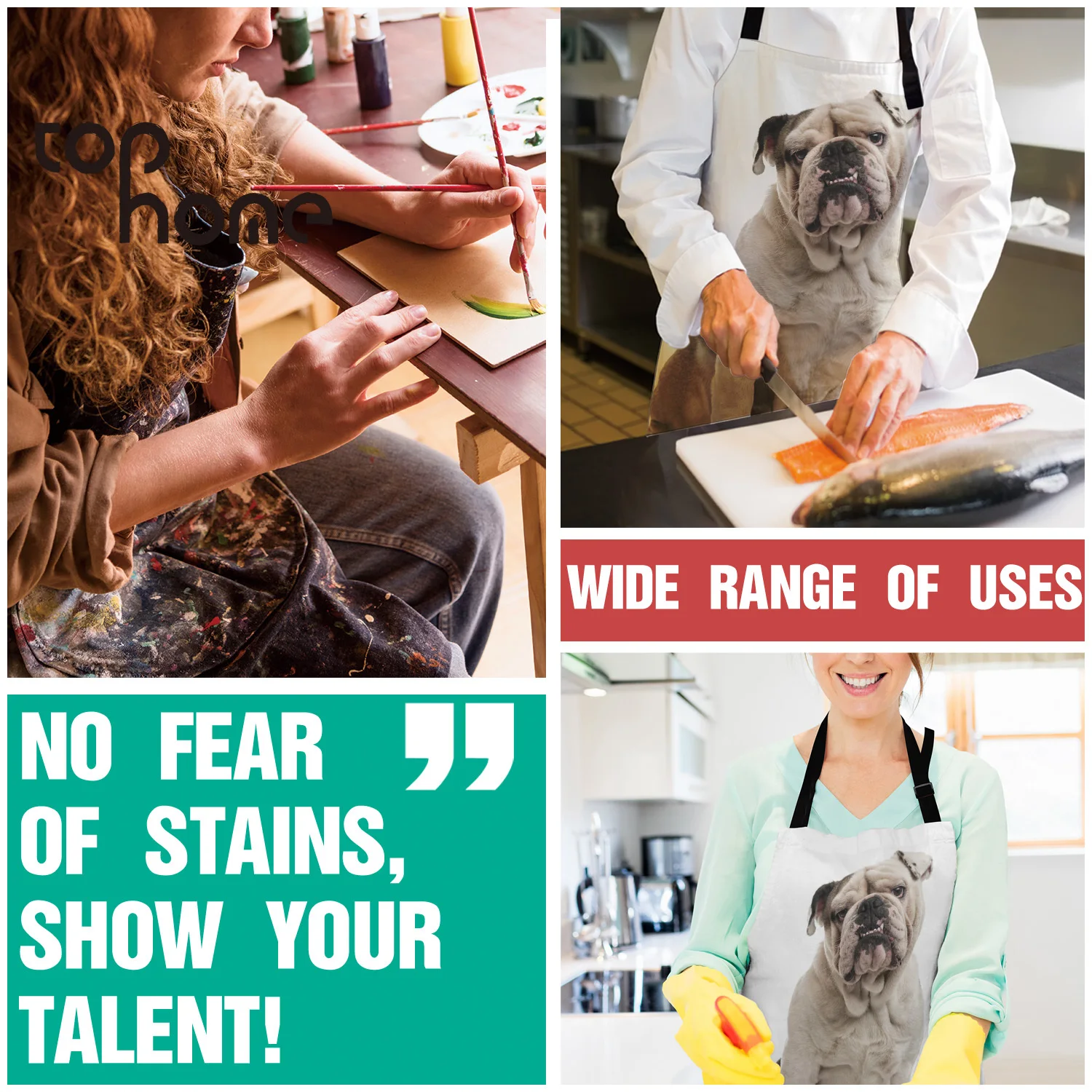 Tophome Кухонный Фартук Изолированная собака Шарпей лицо Великобритания ПЭТ