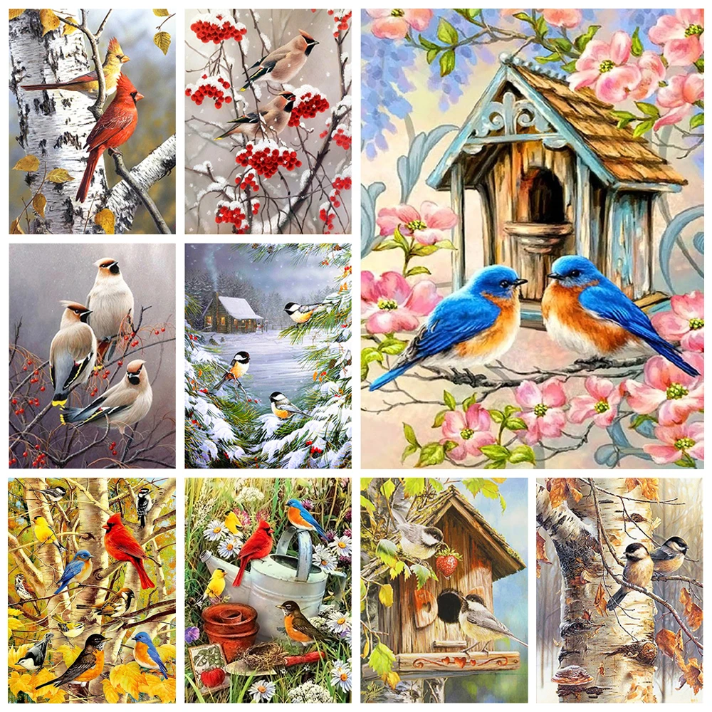

5D Diamond Painting Bird DIY Full Square/round Drill Embroidery Home Decor Mosaic Cross Stitch Kit Handicrafts Mural Gift