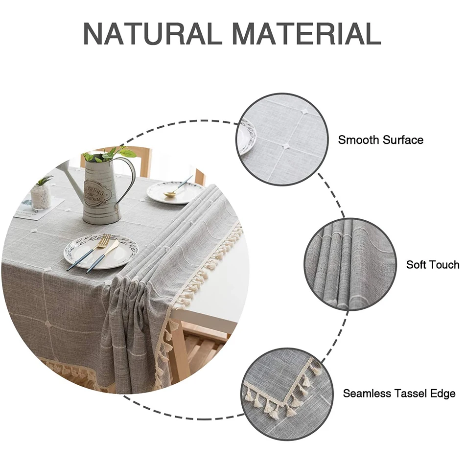 Скатерть с вышивкой ленты Прямоугольный Размер тяжелое покрытие для стола ткань