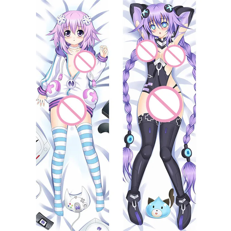 Neptunia Персонажей Noire Пурпурное сердце Нептун & Блан большая грудь девушка Подушка