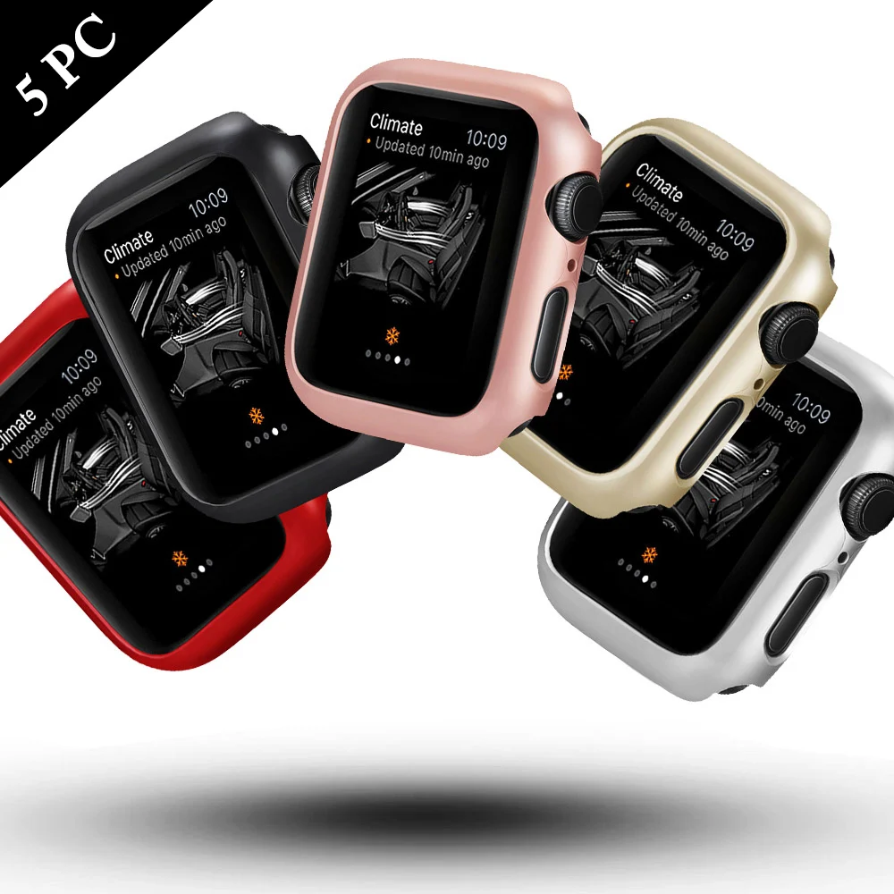 5 шт смазанные Чехлы для Apple Watch серии 6/5/4/SE PC анти осенний защитный чехол высокого