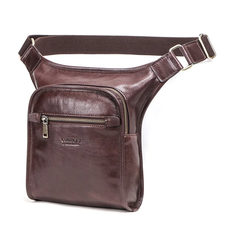 

Поясная Сумка из натуральной кожи для мужчин, забавная Повседневная маленькая сумочка через плечо, дорожная поясная сумка для сотового тел...