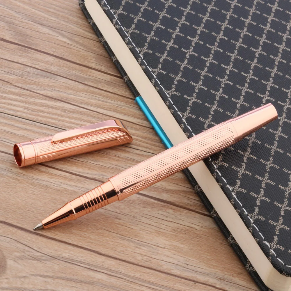 Новая красивая школьная шариковая ручка розового и золотого цвета|rollerball pen|gift penpen