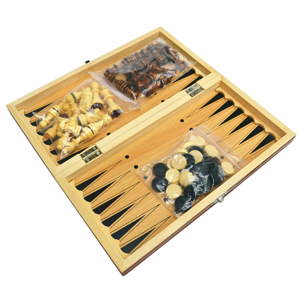 Складные шахматы 3 в 1 игровые элементы нарды шашки для взрослых и детей