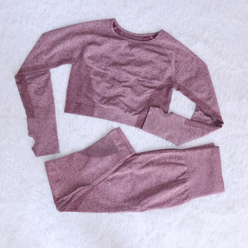 Женский бесшовный комплект для йоги 2020 спортивные костюмы фитнеса одежда