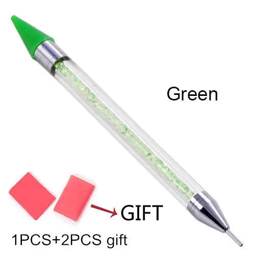Green-1PCS Белый карандаш бумажный деревянный карандаш палочки горячей фиксации Стразы не горячей фиксации Стразы Diy инструменты B1972 - Цвет: Green-1PCS