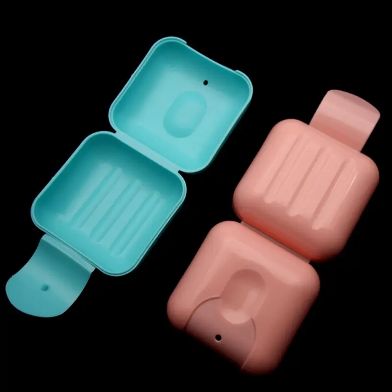 

Home Shower Travel Hiking Holder Container Soap Box Plastic Soap Box Bathroom Dish Plate Case Dispenser Soap Rack