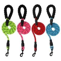 5ft strong dog leash with comfortable padded handle highly reflective threads for medium large dogs nylon rope heavy duty pet