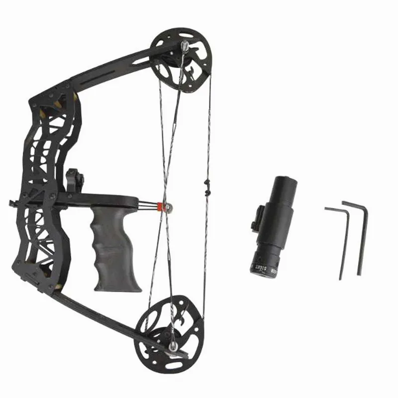 

Hot selling 1pcs left / right archery pulley compound bow with laser sight for outdoor hunting and shooting fishing slingshot