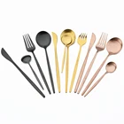 Набор столовых приборов из матовой нержавеющей стали в западном стиле