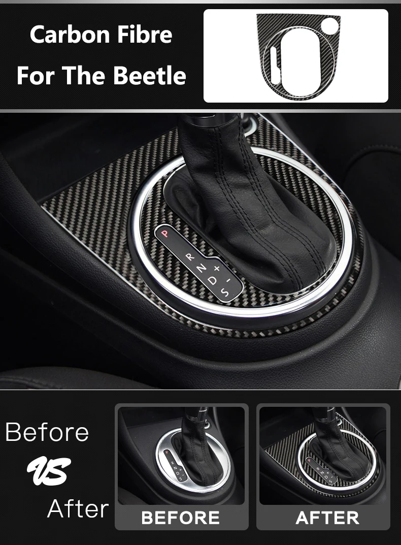 Аксессуары для volkswagen beetle, внутренняя отделка из углеродного волокна, центральная консоль, дверная панель, рулевое колесо, наклейки для автомобиля, Стайлинг
