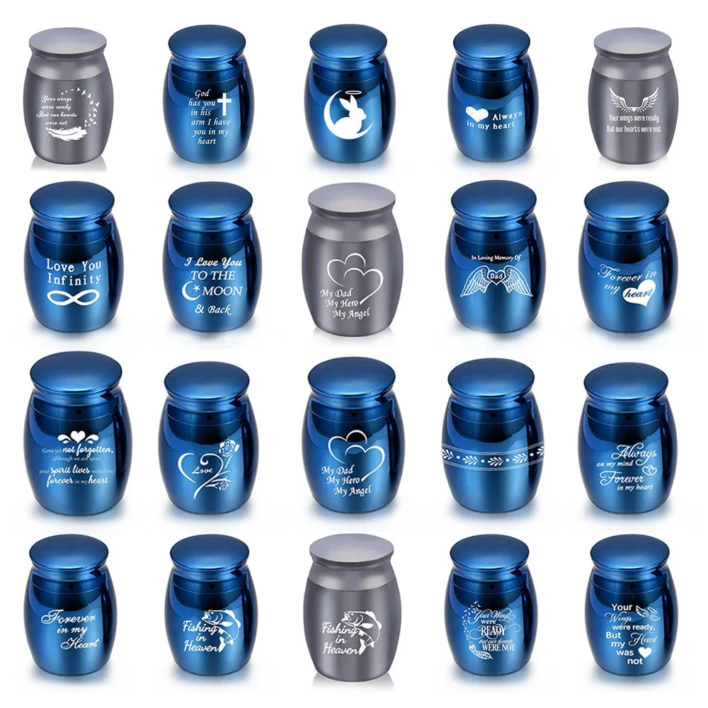 

Урна из алюминиевого сплава, черная/синяя, папа, рыбалка на небесах, урна сувенир «всегда в моем сердечко Кремация пепле», памятники для люде...