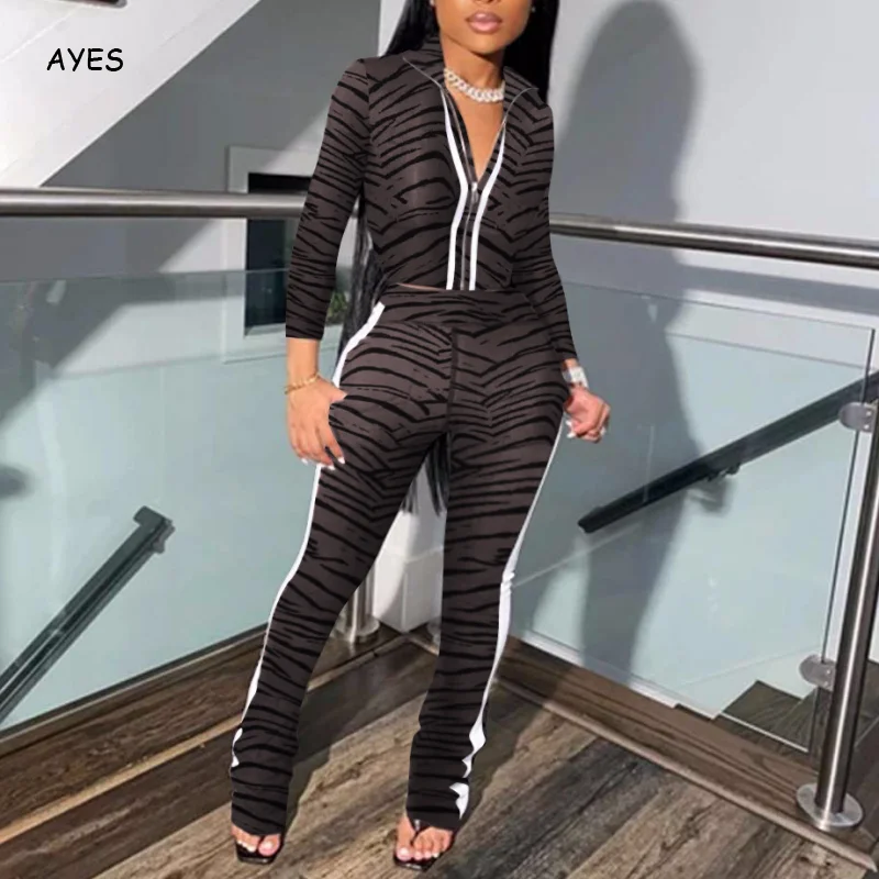 

2020 Women Splice Two Piece Sets Tracksuit Fall Clothes 2 Pcs Matching Sets Crop Top And Pants Sweat Suit Lounge Wear Outfits