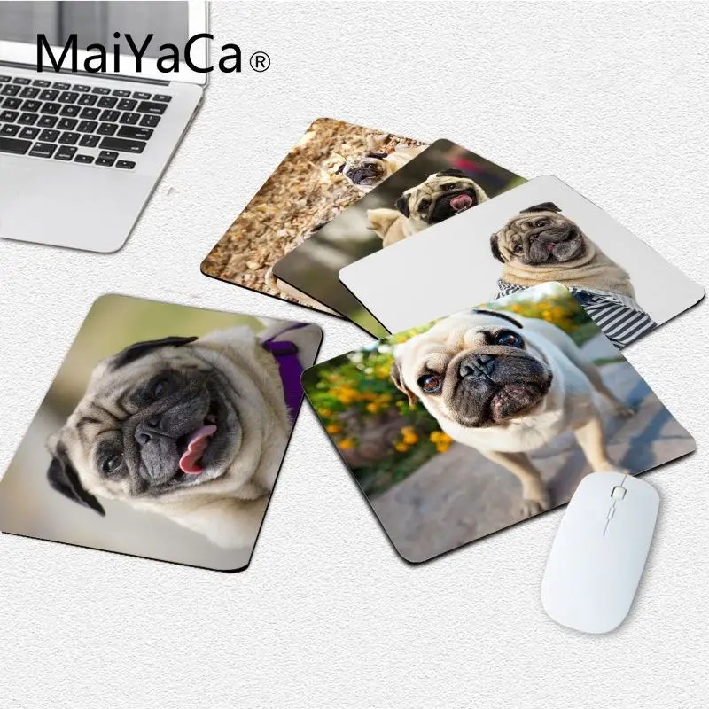 Крутой новый скоростной коврик для мыши MaiYaCa с милым животным Мопсом новинка
