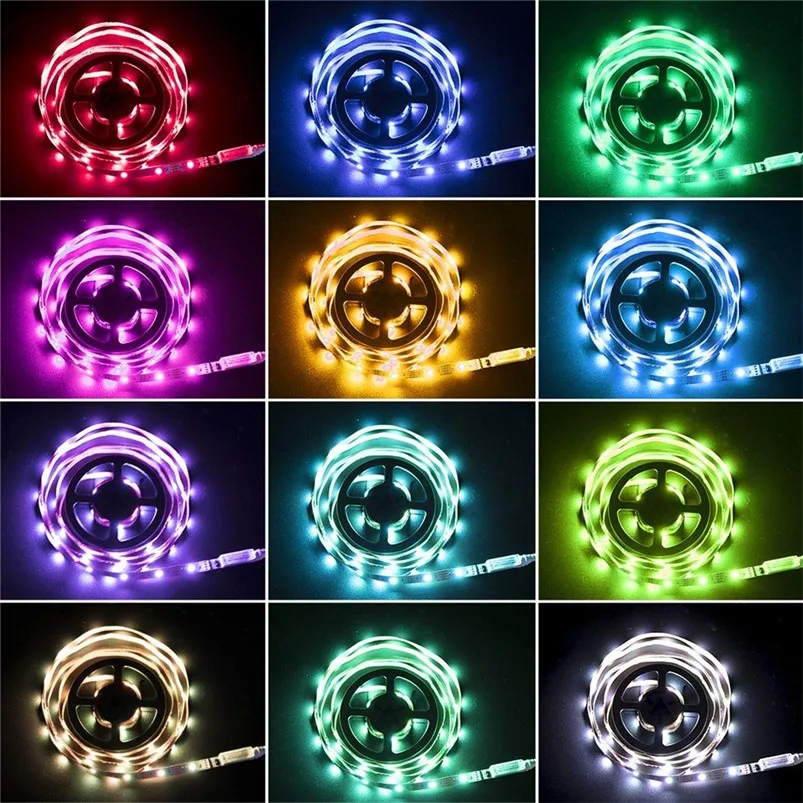 USB Led Strip Rgb Controller Backlight Length 7.87in (2.4M) Suitable for 40-65 feet hd TV 16 Colors Luces Decoracion 40SEP03 | Лампы и