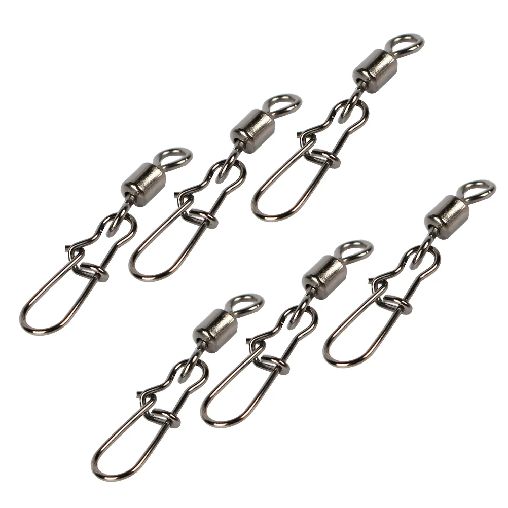 

40PCS Metal Swivel Connector Tackle Fishing Connector Fishing Rolling Solide Rings - 2#
