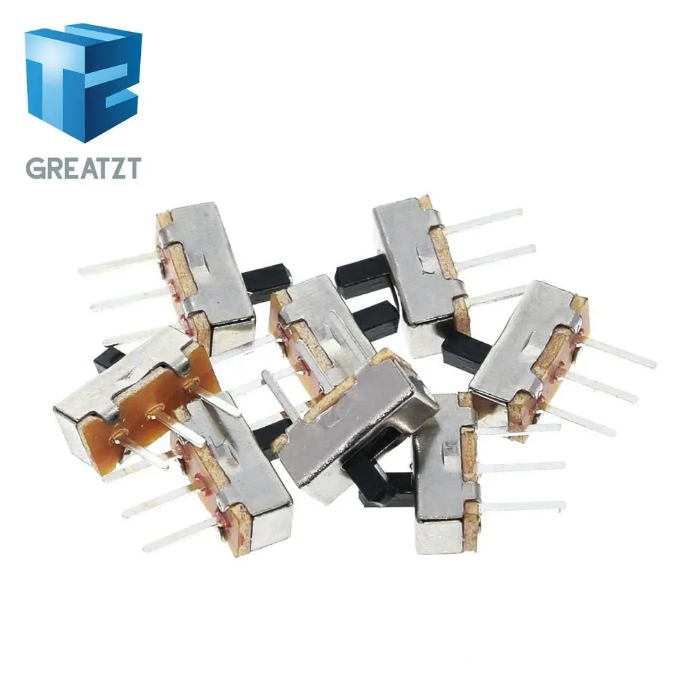 10 шт. прерыватель ВКЛ-ВЫКЛ мини ползунковый Переключатель SS12D00 SS12D00G3 3pin 1P2T 2