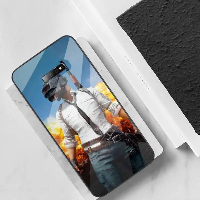 

Hot game pubg Phone Case Tempered glass For Samsung S6 S7 edge S8 S9 S10 e plus note8 9 10 pro