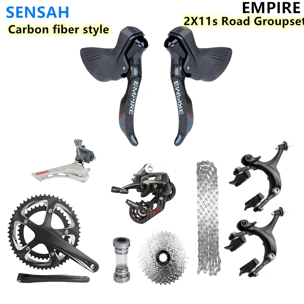 SENSAH EMPIRE Carbon fiber style 2x11 Speed 22s Road Groupset шатун для дорожного велосипеда 5800