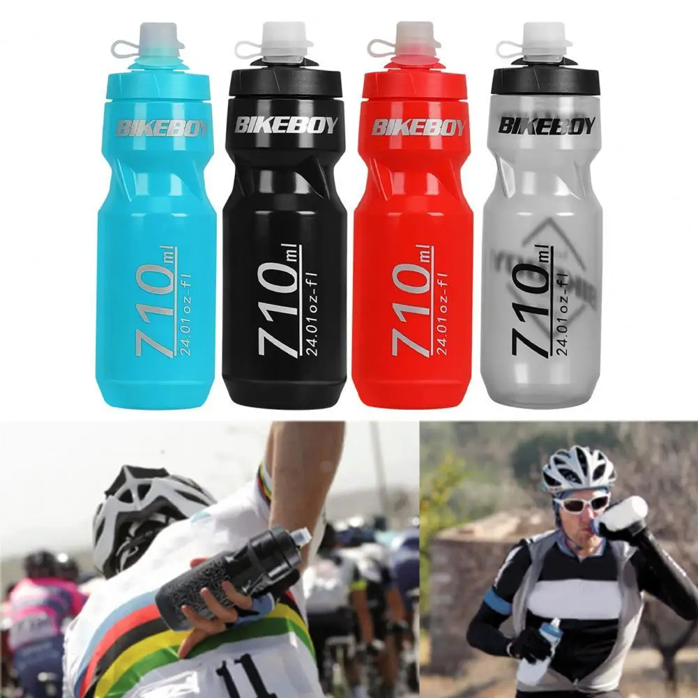 

Solid Color 710ml Premium Squeeze Jet Bike Water Bottle PP Cycling Water Jug Anti-crack for MTB