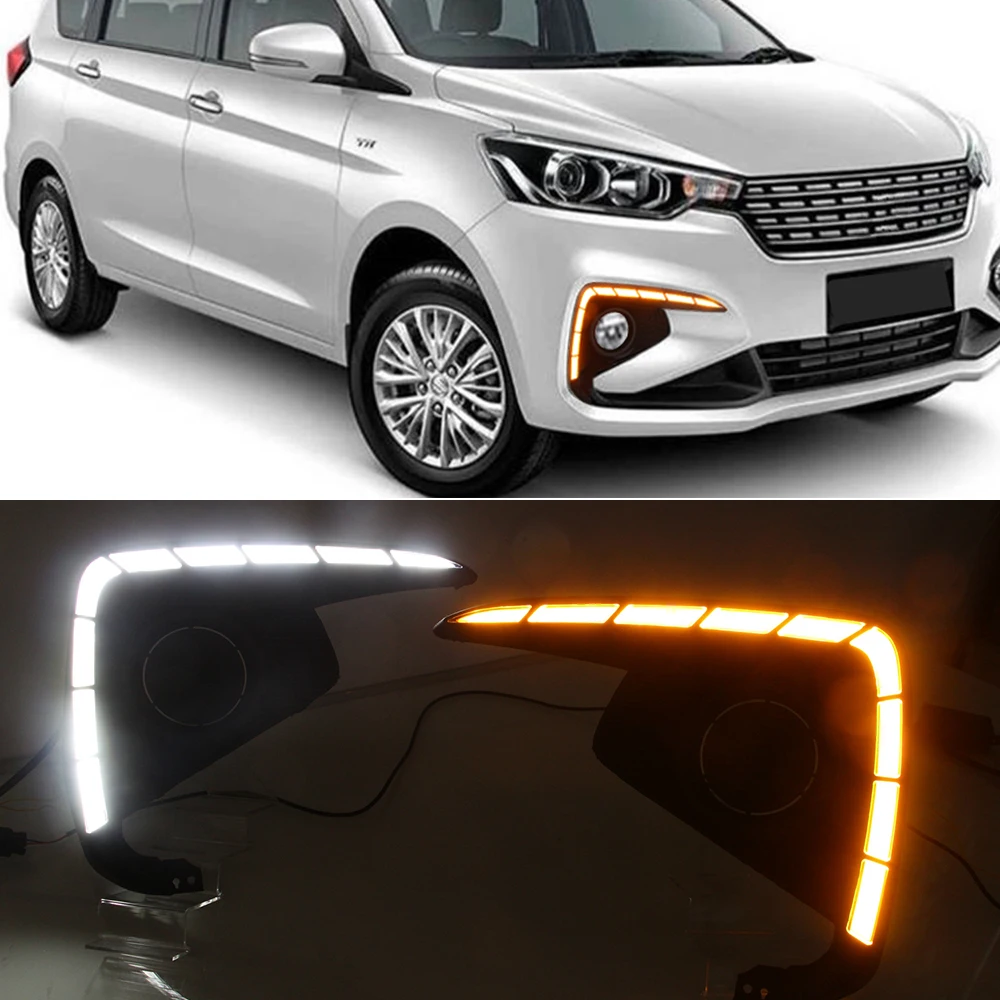 CSCSNL 2 шт. Светодиодный дневной светильник для Suzuki Ertiga 2018 2019 DRL Противотуманные
