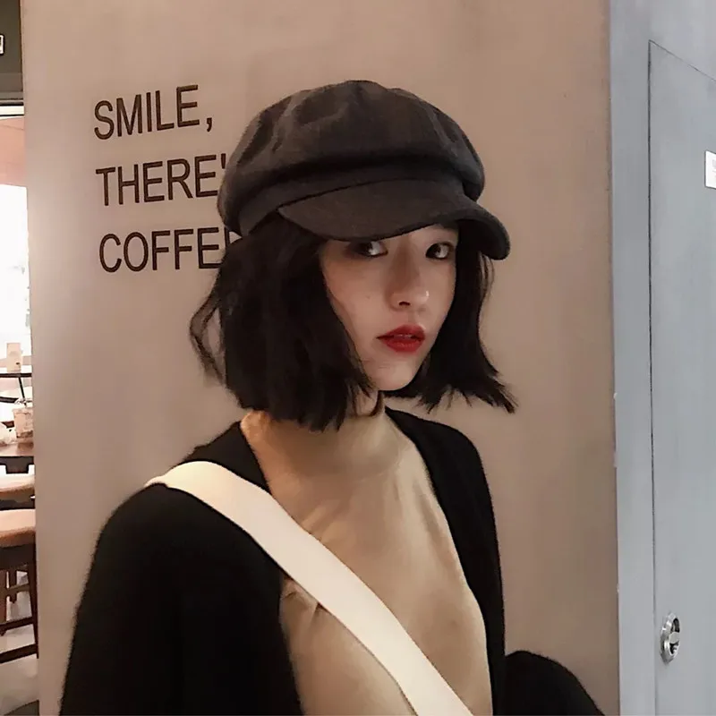 Оптовая продажа женские шапки Корейская шерстяная Ретро шапка с гусиным языком