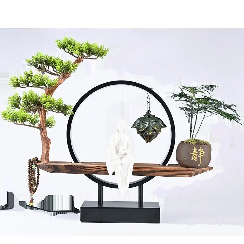 

Ceramics Backflow Incense Burner Buddha Waterfall Incense Burner Holder Censer Aroma Burner Avalokitesvara Buddhist Decoration