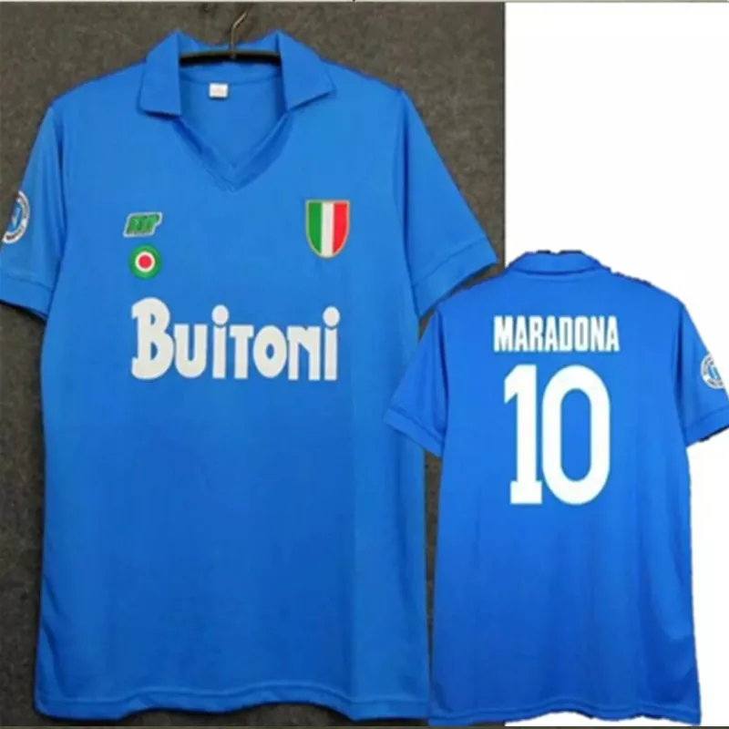 

1987 1988 1989 1990 1991 1993 Camiseta Ретро Классическая Марадона #10 #19 ZOLA #10 винтажная Джерси рубашка