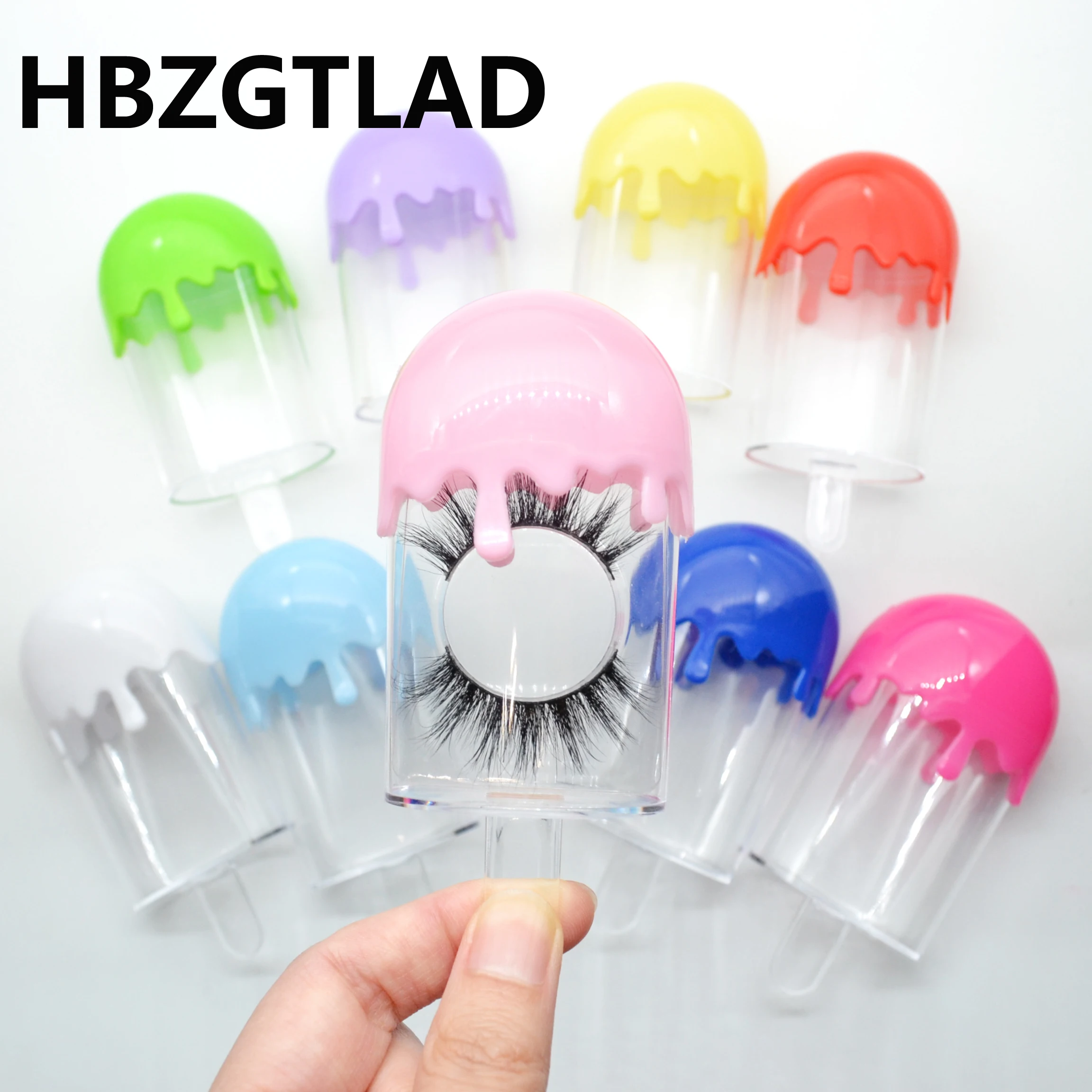 Hbzgtlad10 шт оптовая цена накладные ресницы упаковочная коробка Пользовательский