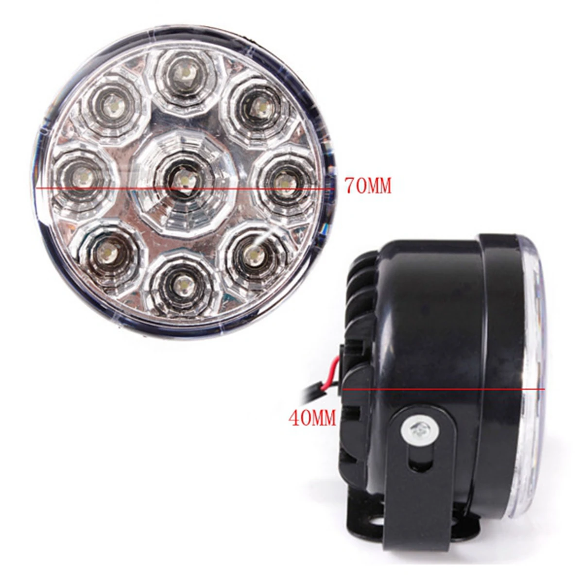 Комплект из 2 предметов белый 12V 4 5 W 9 СВЕТОДИОДНЫЙ DRL круглые дневные ходовые огни