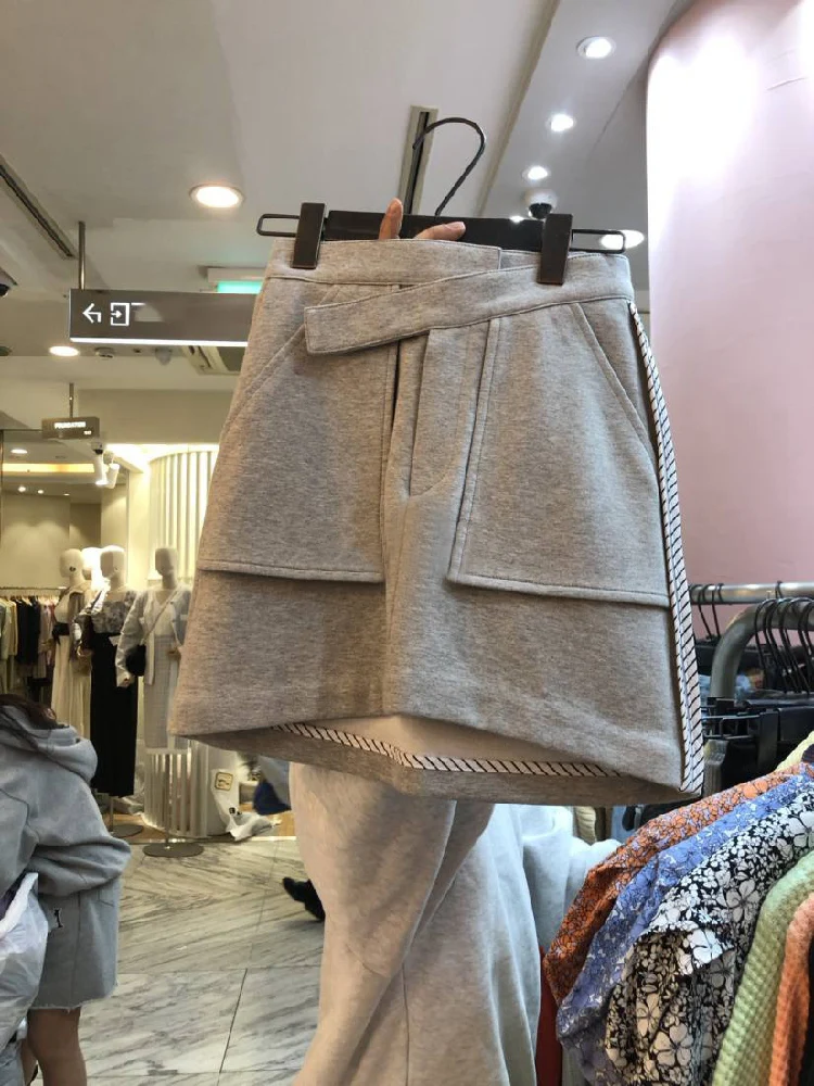 

Юбка-трапеция женская, с завышенной талией, однотонная, повседневная, для весны и лета, 2021