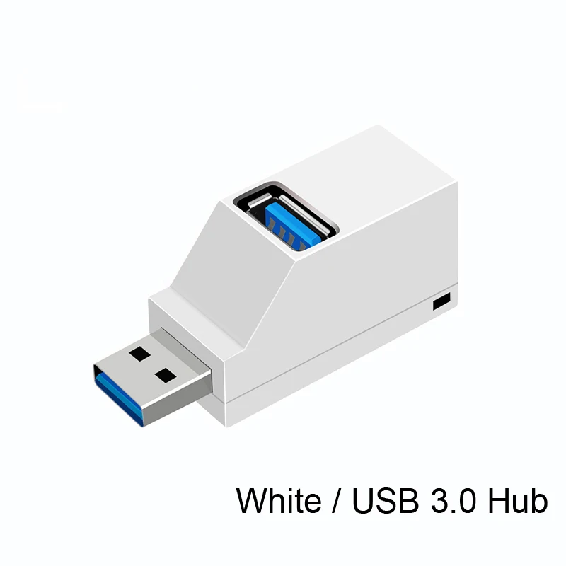USB 3,0 концентратор адаптер удлинитель мини разветвитель коробка 3 порта для ПК ноутбук Macbook мобильный телефон высокоскоростной U диск ридер для Xiaomi - Цвет: White USB 3.0 HUB