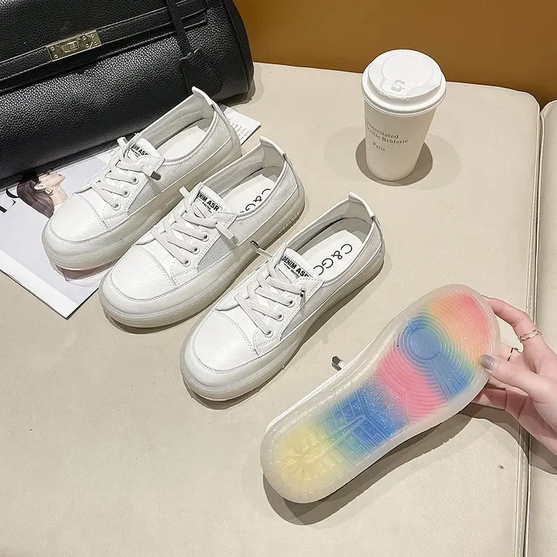 

Shoes Woman Flats All-Match Modis Slip-on Casual Female Sneakers Round Toe Dress Cross New Small Summer 2021 Slip On Lace-Up Sli