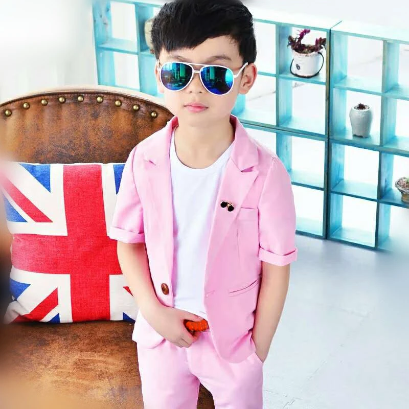 Блейзер с цветочным принтом для мальчиков короткая рубашка 3 предмета|Костюмы| |