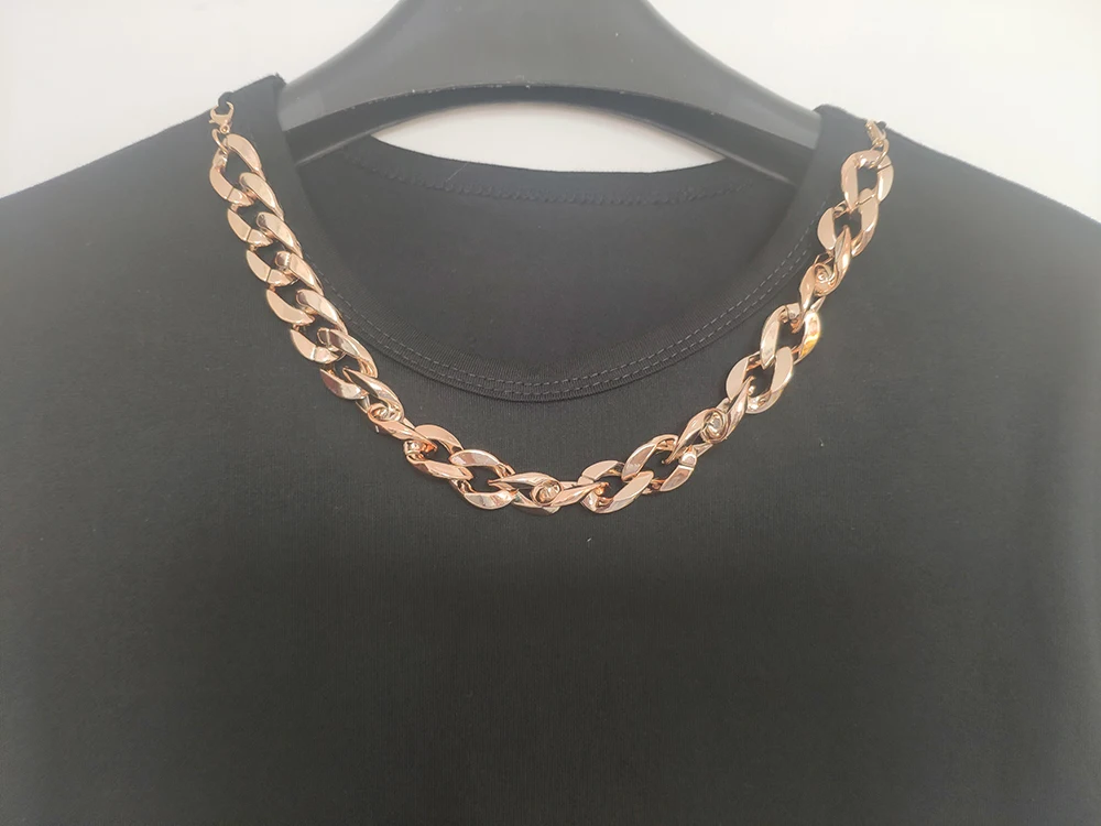 

ZCSMLL Simple Round Neck Pullover Top with Chain Decoration Design Loose Solid Color Short-sleeved T-shirt 2021 Spring Summer