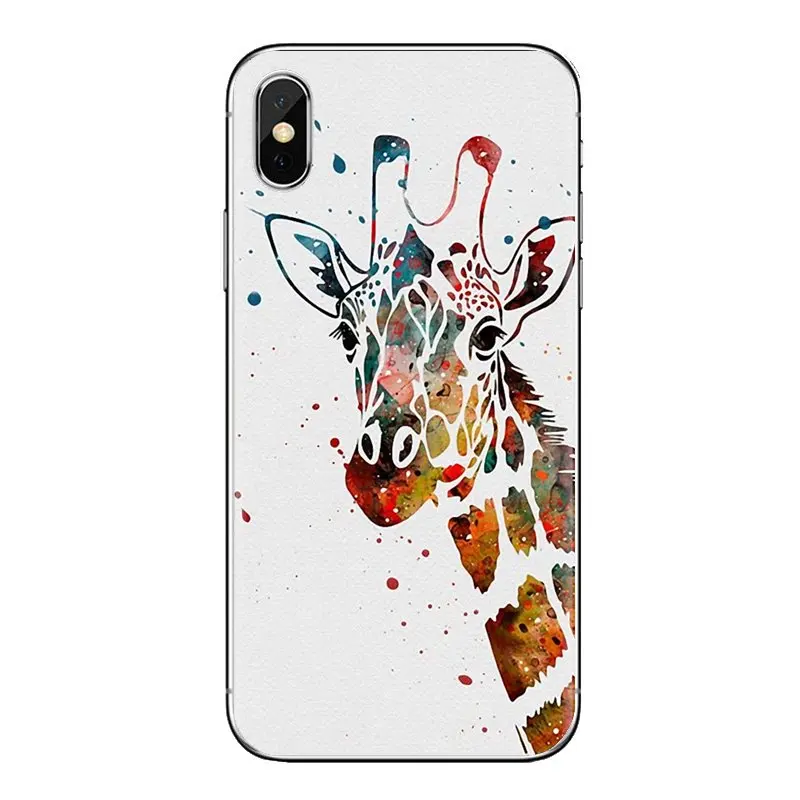 For Xiaomi Mi4 Mi5 Mi5S Mi6 Mi A1 A2 5X 6X 8 9 Lite SE Pro Max Mix 2 3 2S Hot Sale Watercolor Giraffe Painting Soft Skin Case |
