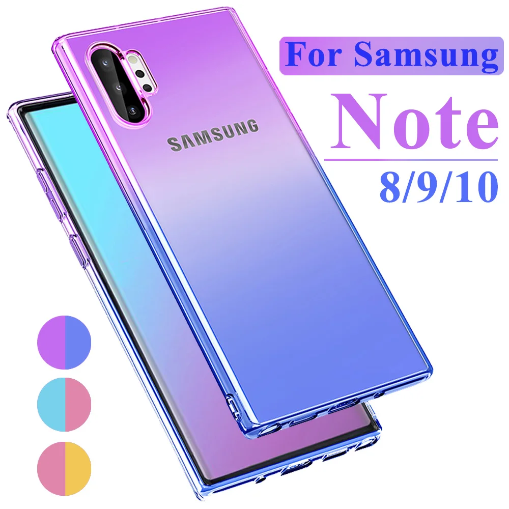 Galaxy Note 9 Case For Samsung Note9 Protective Cover Not 8 10 Skin Gradient Sansung Note8 Note10 Pro 5G Bumper Not9 Coque Not8 |