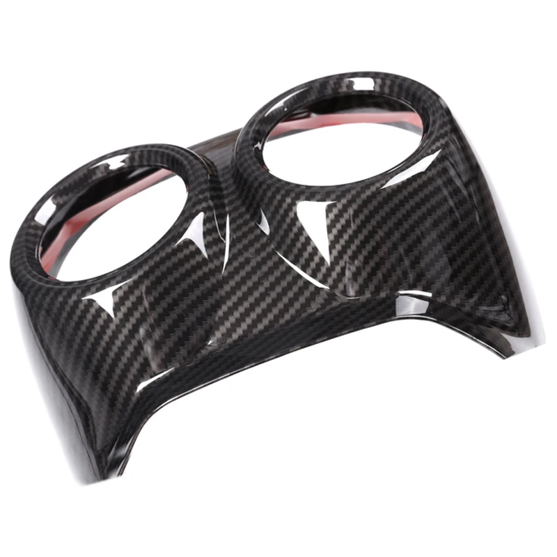 Для Alfa Romeo Stelvio 2017 2018 углеродное волокно стиль ABS Задняя Крышка вентиляционного