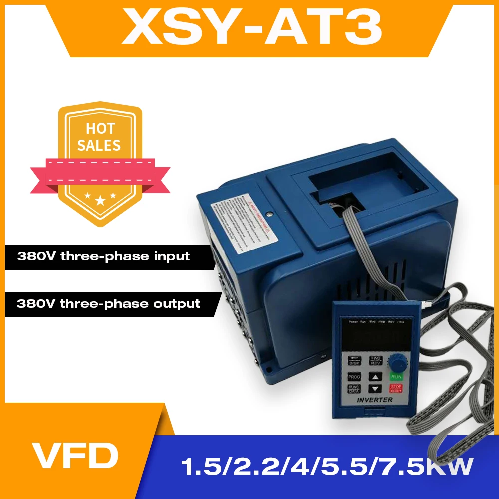 AC 380V VFD 1.5KW/2.2KW/4KW/5500W/7500W привод переменной частоты Бесплатная доставка 3 фазный