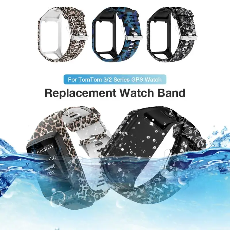 

Printed Replacement Watchband Wrist Band Strap For TomTom 2 3 Series Runner 2 3 Spark Series Golfer 2 Adventurer GPS Watch New