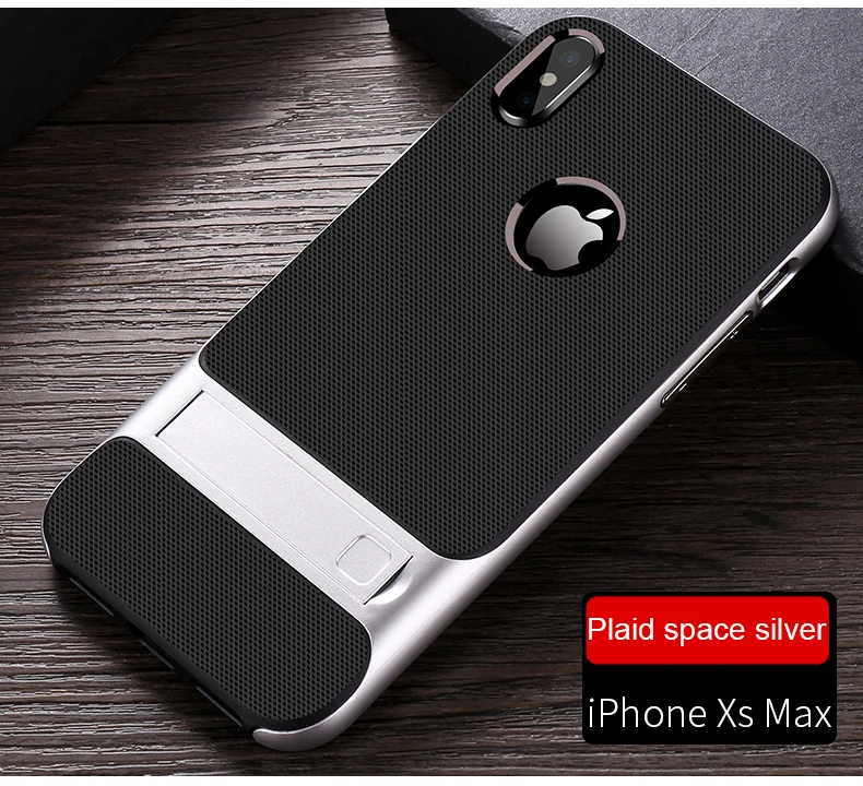Для iPhone 11 Pro Max Чехлы ударопрочный чехол из смешанных материалов задняя крышка Подставка для Apple iPhone XR X Xs 6 6s s 7 8+ Plus Полный чехол для телефона