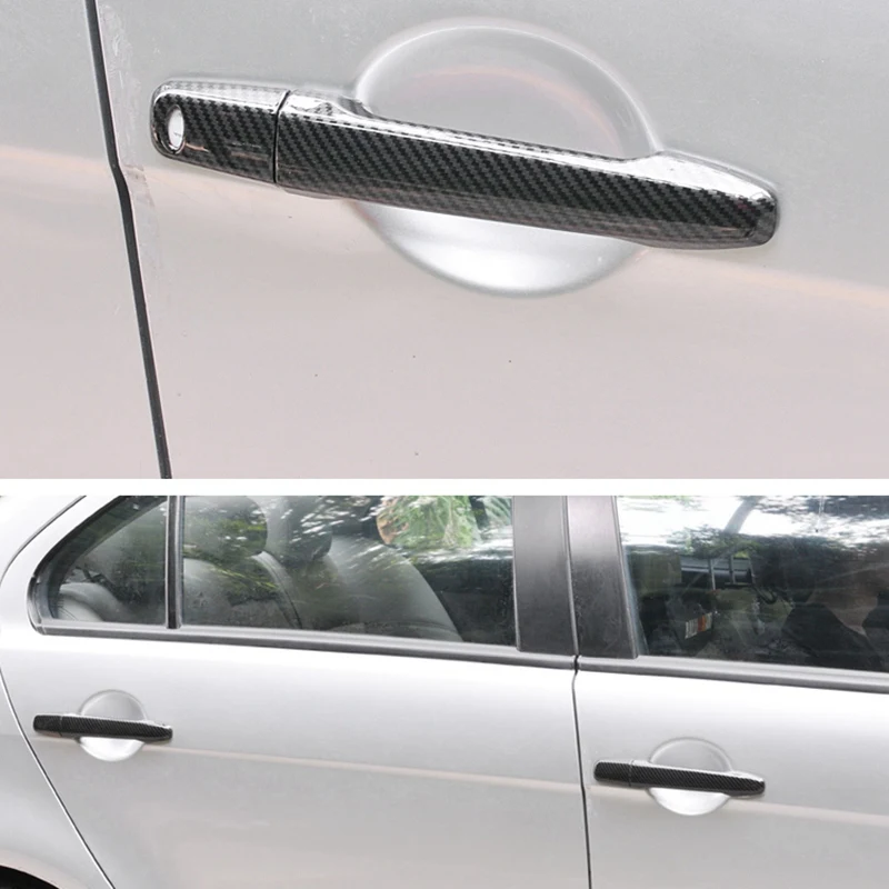 4 шт. Дверная ручка Крышка дверная декоративная наклейка для Mitsubishi Outlander 2013 2014 2015